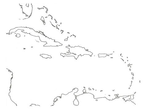 Mapa De Las Antillas Y El Caribe Político Físico Para Imprimir