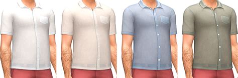 My Sims 4 Blog Linen Shirts For Males By Marvinsims