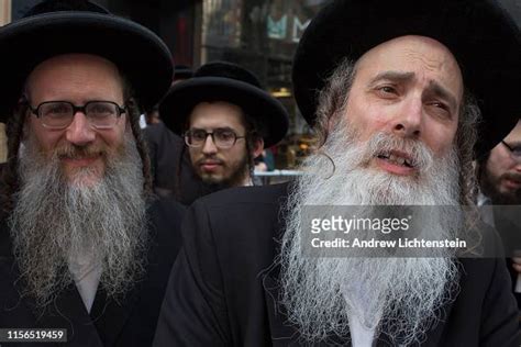 Ultra Orthodox Members Of The Satmar Sect Of Hasidic Jews Protest