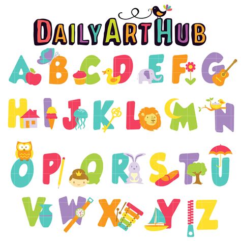 Baby Alphabet Clip Art Set Daily Art Hub Free Clip Art