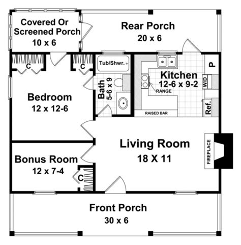 600 Square Foot House Plans F