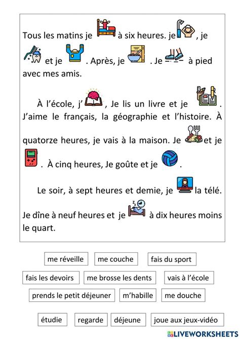 Vocabulaire Online Worksheet For 6º You Can Do The Exercises Online Or Download The Worksheet