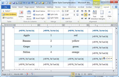 Word Table Cell Vertical Alignment Coolqfiles
