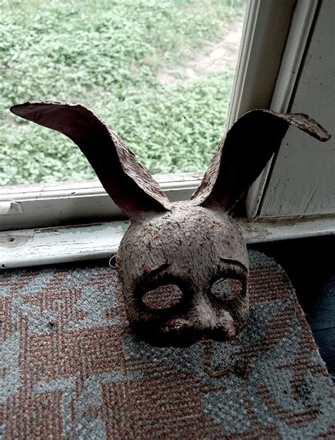 Creepy Rabbit Mask Burlap Bunny Mask Costumes Clothing