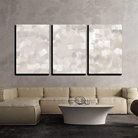 Beige And Grey Art Painting X3 Panels Canvas Art Wall
