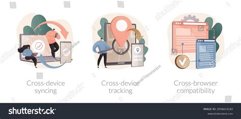 Multidevice Compatibility Abstract Concept Vector Illustration Stock