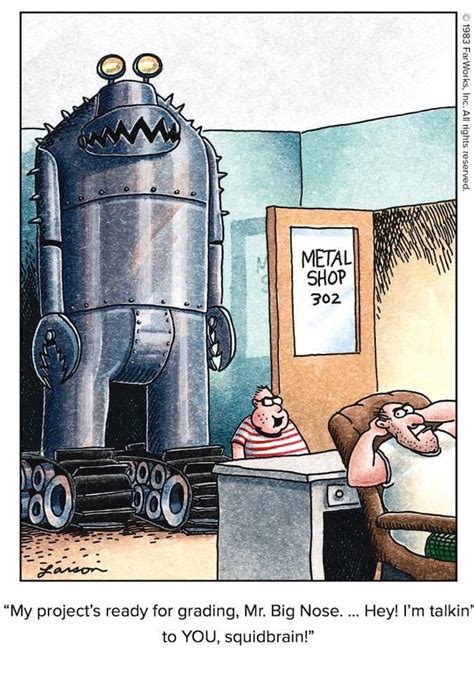 A Cartoon Depicting A Giant Metal Object In The Middle Of A Room With A