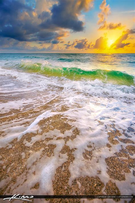 Hdr Beach Sunrise Singer Island Florida Royal Stock Photo