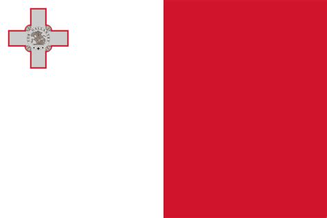 September 1964 gehißt) besteht aus 2 vertikalen, gleich großen streifen. Malta | Flaggen der Länder