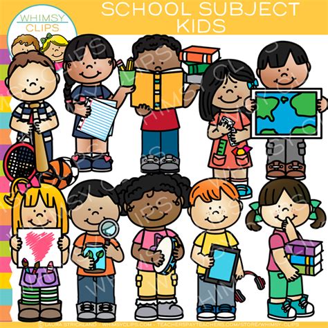School Subjects Clip Art Images And Illustrations Whimsy Clips
