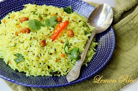 Nimmakaya Pulihora Lemon Rice Indian Food Recipes Ammaji Kitchen
