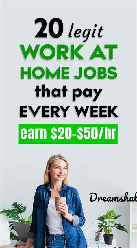 20 Legit Work At Home Jobs That Pay Weekly Work From Home Jobs