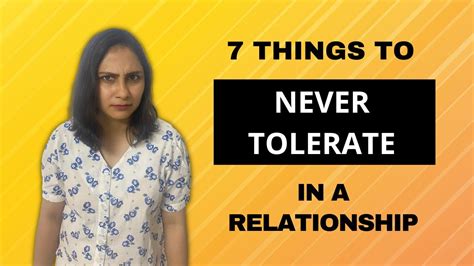 7 things you should never tolerate in a relationship youtube