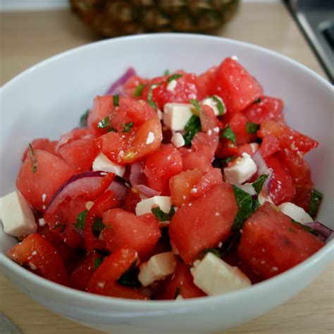 Watermeloen salade met feta frisse zomerse salade