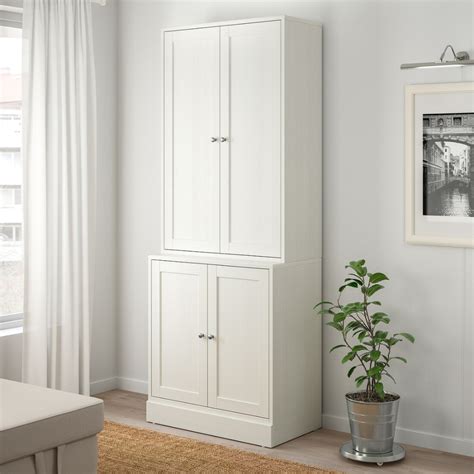 Optimizing Space With A Tall White Cabinet With Doors Home Cabinets