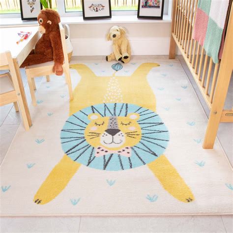 Our impressive selection of children's rugs and kids play mats include themed designs, fun pictures and a kid's rug can really tie a room together, making a formal environment like a classroom into a fun and magical place. Bright Sleeping Lion Soft Kids Bedroom Rugs - Nino ...