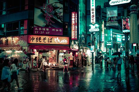 Tokyo Street At Night Wallpapers Wallpaper Cave