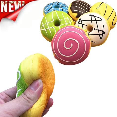 pu squishy stress reliever soft colourful doughnut scented slow rising toys decor cure t