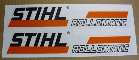 Stihl Rollomatic Decal For Chain Saw Guide Bar Black Orange 9 Long