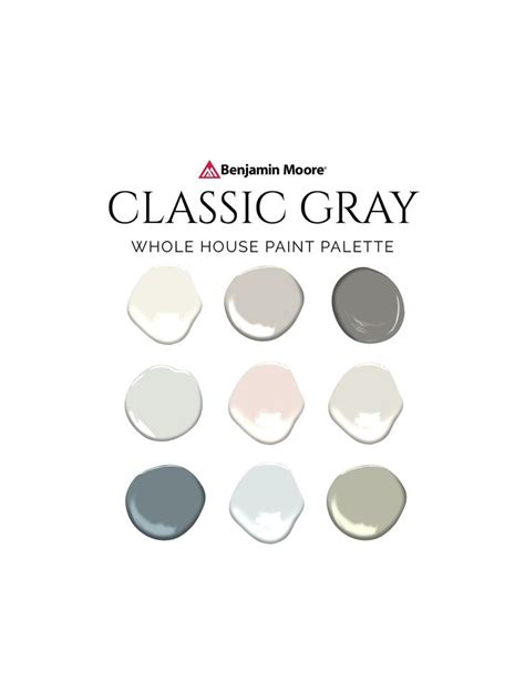 Benjamin Moore Classic Gray Palette Classic Gray 1548 Etsy Canada In