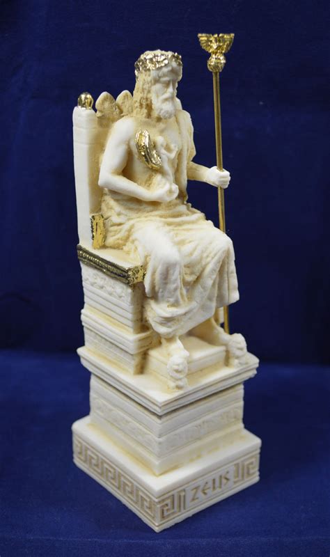 Zeus Sculpture Throne Statue Ancient Greek God King Of All
