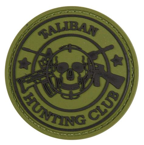 Taliban Hunting Club Pvc Morale Patch For Ubacs Bag And Bergen Green
