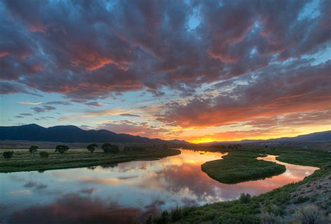 Green River Sunset 2 Browns Park Nwr Colorado Fine Landscape And