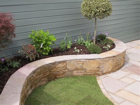 Beautiful And Amazing Raised Flower Bed Stone Border Outdoor Garden