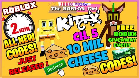 🐱 🧀 10 Mil Cheese Kitty Chapter 5 New Codes Released 🌟10 Million Cheese