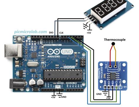 Thermocouple Amplifier Max31855 With Arduino Microcontroller Based Projects