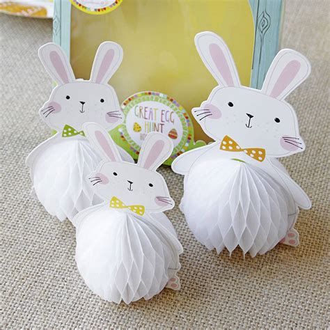 Easter Bunny Rabbit Honeycomb Decorations By Postbox Party