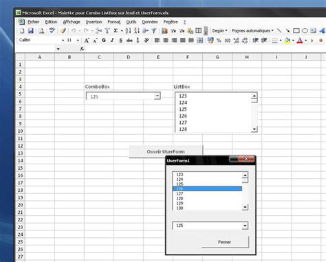 Visual Basic Vb Net Vba Molette Souris Combobox Et Listebox Dans Feuille Excel Et Userform