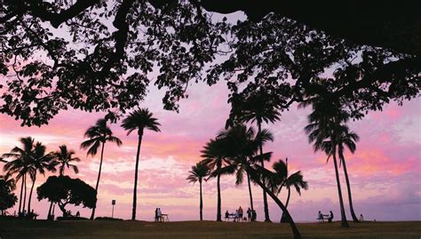 Sunset At Haleiwa Alii Beach Park Oahu
