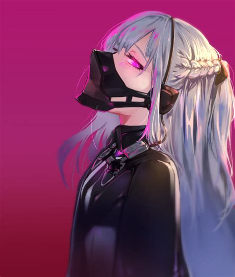 Contact lenses, eye transplants, and even powerful magical contracts and abilities! Safebooru - 1girl aak ak-12 (girls frontline) braid colored eyelashes face mask french braid ...