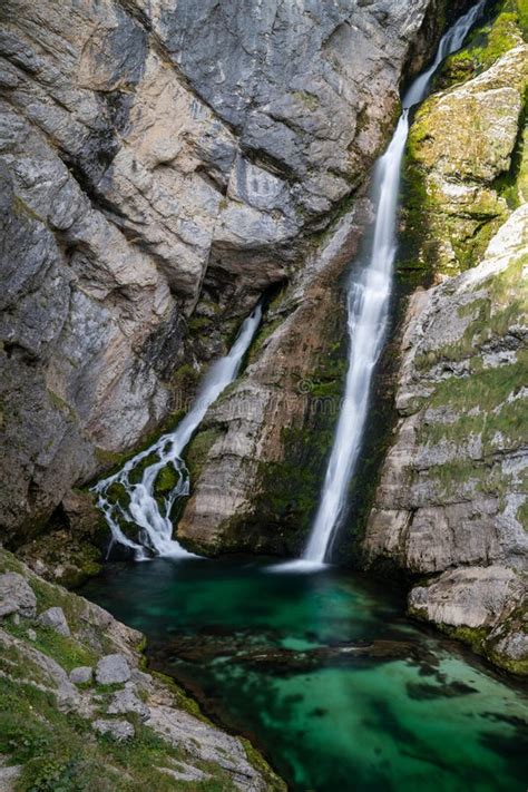 View Of The Savica Waterfall In Northern Slovenia Stock Photo Image