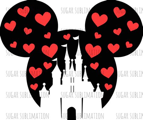 Mickey Mouse Head Svg Disney Castle Svg And Png Disney Etsy Images