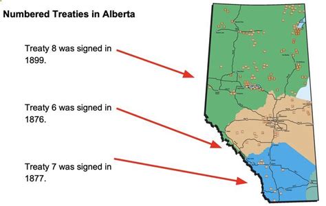 Numbered Treaties In Alberta Indigenous First Nations Map Screenshot