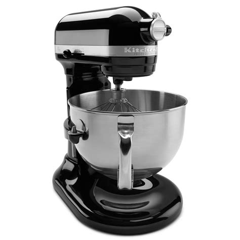 kitchenaid professional 600 series 6 qt 10 speed black stand mixer with flat beater wire whip