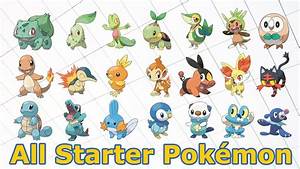 All Starter Pokémon And Their Evolutions Youtube