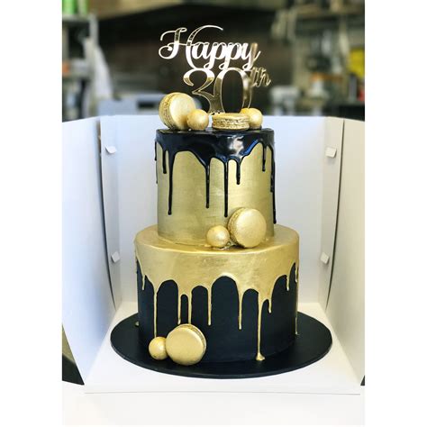 It is made in the form of a liquid, paste, or in a block or used as a flavoring ingredient in other sweet foods. Black and gold two tier cake | Birthday cake for him ...
