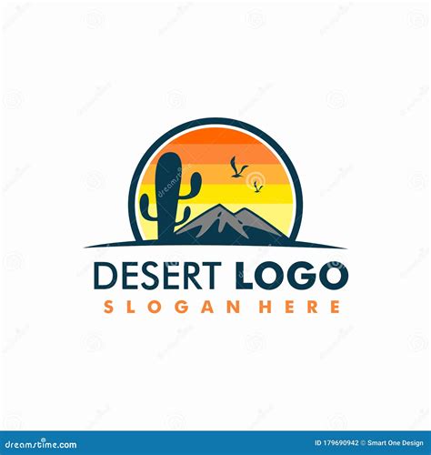 Desert Logo Vector Illustration Iconic Desert Symbol Stock Vector