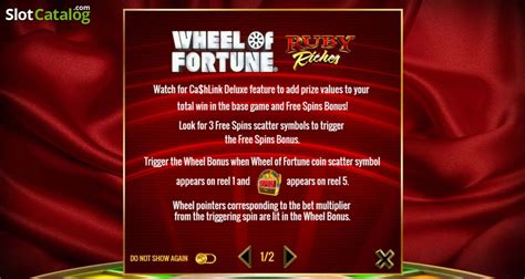 New online casino bonus codes. Wheel of Fortune Ruby Riches Slot ᐈ Demo game + Review