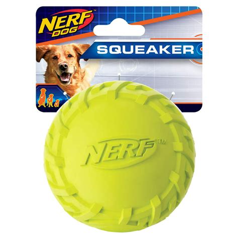 Nerf Dog Tire Squeak Ball Dog Toy 35 Yellow