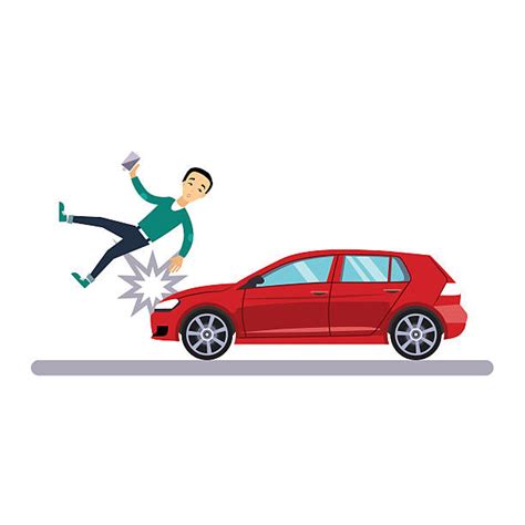 Pedestrian Hit By Car Illustrations Royalty Free Vector