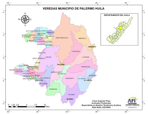 Mapa Veredas Municipio De Palermo Huila Huila Sig