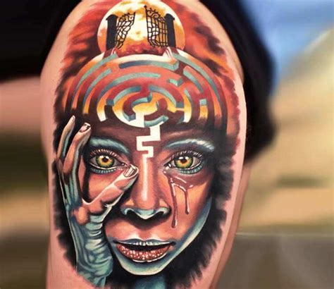 Face With Labyrinth Tattoo By Peter Hlavacka Photo 24775