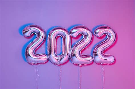 Balloon Number 2022 Christmas Or New Year Object Render Ballon With