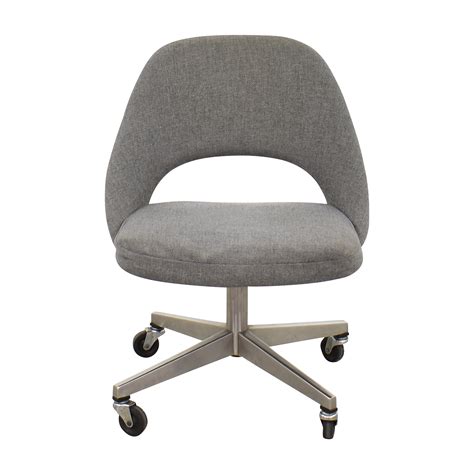 Knoll Vintage Saarinen Executive Armless Chair With Swivel Base And