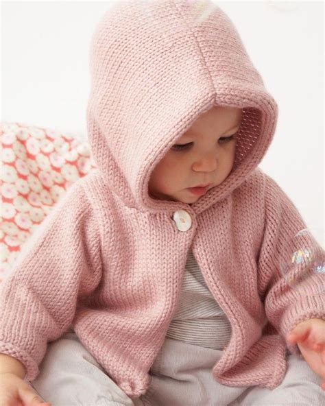 Hooded Cardigan Knitting Baby Girl Baby Knitting Baby Patterns