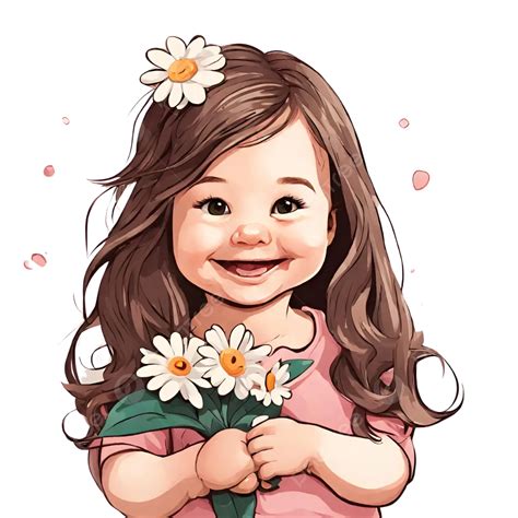 Adorable Baby Girl Surrounded By Blooms Baby Girl Flowers Baby Png